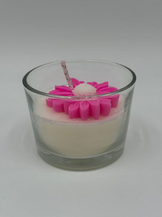 VELA DE SOJA CON MARGARITA ROSA